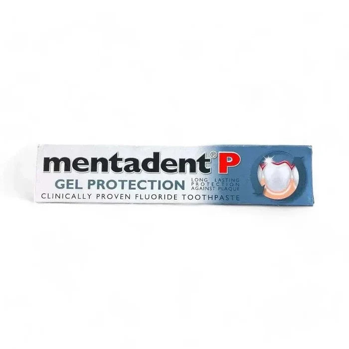 Mentadent P Toothpaste Gel Protection 100ml tube for plaque removal and enamel protection