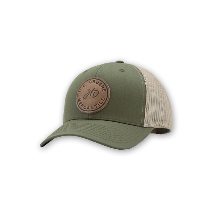 Merc Round Leather Patch Cap