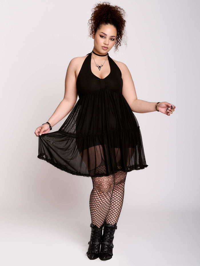 Mesh Babydoll Romper
