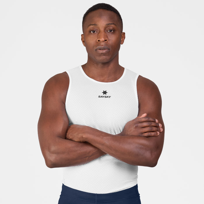 Saysky Mesh Base Layer Singlet White 101 SM30004