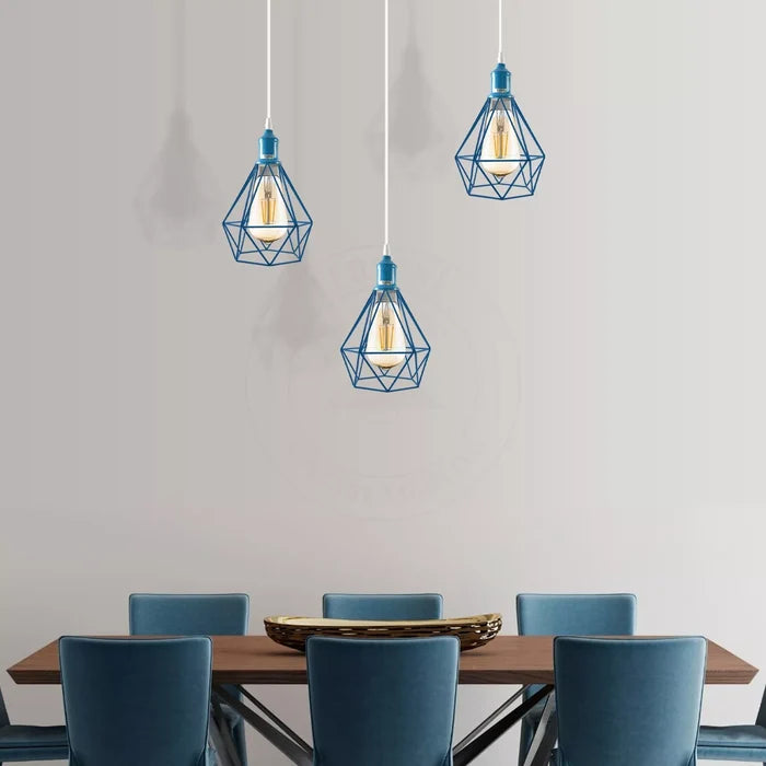 Metal 3 Way Cage Pendant Light Hanging Light E27 ~4308