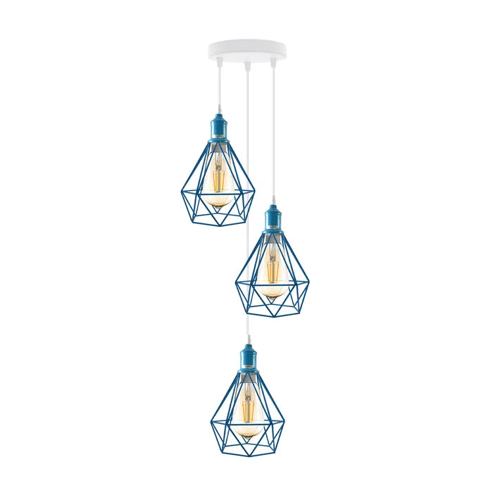 Metal 3 Way Cage Pendant Light Hanging Light E27 ~4308