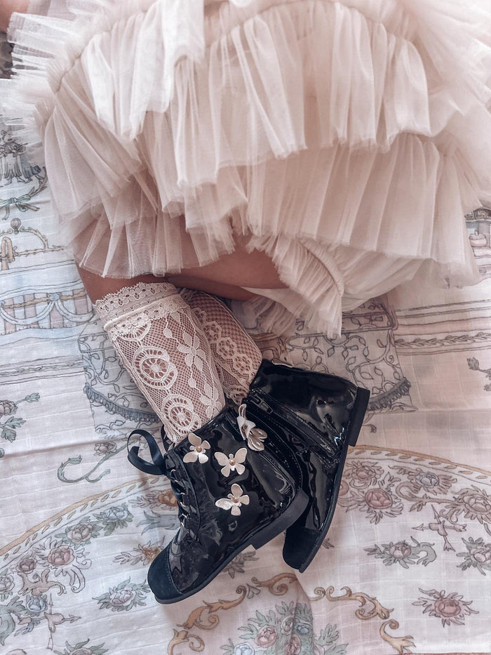 Noir Butterfly Boots - Petite Maison Kids