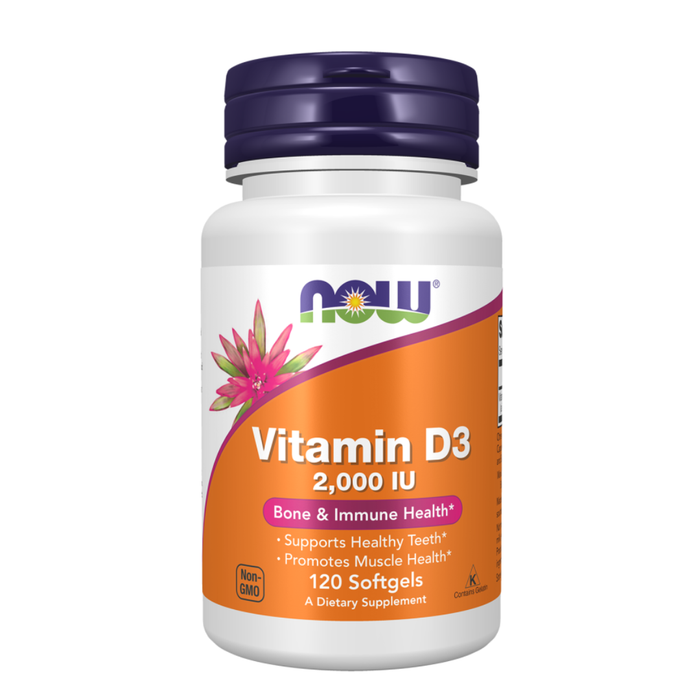 Now Vitamin D3 2000 IU - كبسولات فيتامين د3 ناو 2000 وحدة دولية