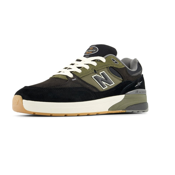 New Balance Numeric 933 Reynolds Black Olive Nubuk Leather