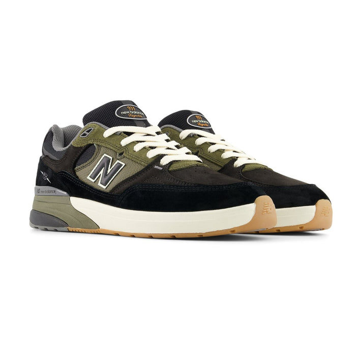 New Balance Numeric 933 Reynolds Black Olive Nubuk Leather