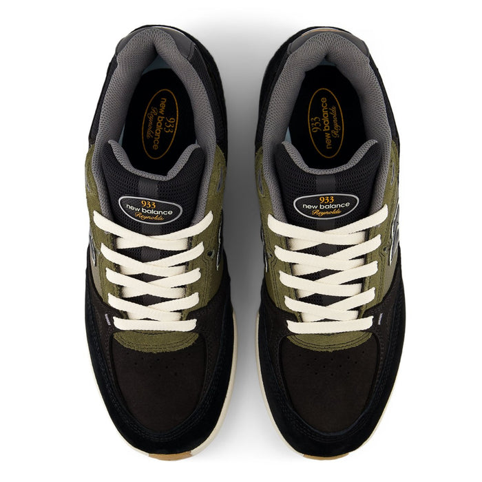 New Balance Numeric 933 Reynolds Black Olive Nubuk Leather