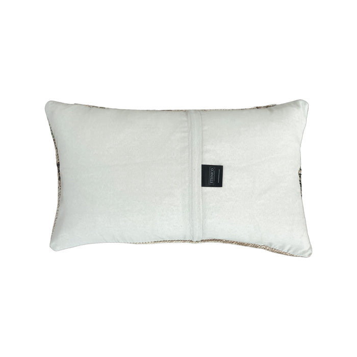 Handmade traditional Turkish oushak pillow cover made with vintage rugs 12x20 olive and beige