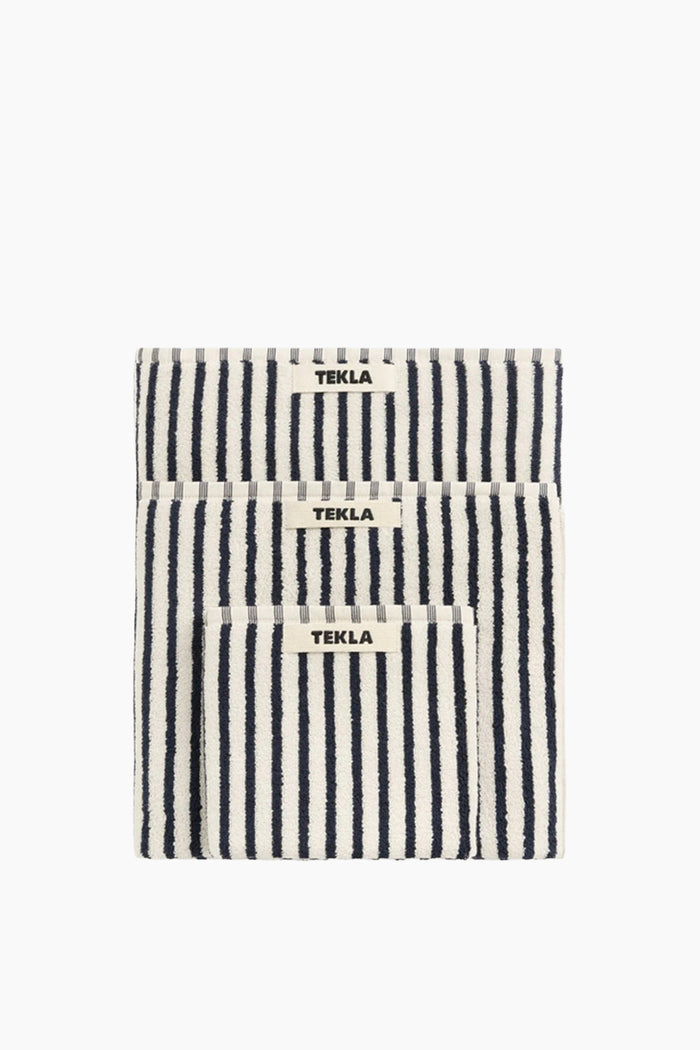 Organic Cotton Striped Towels & Bath Mat | Sailor