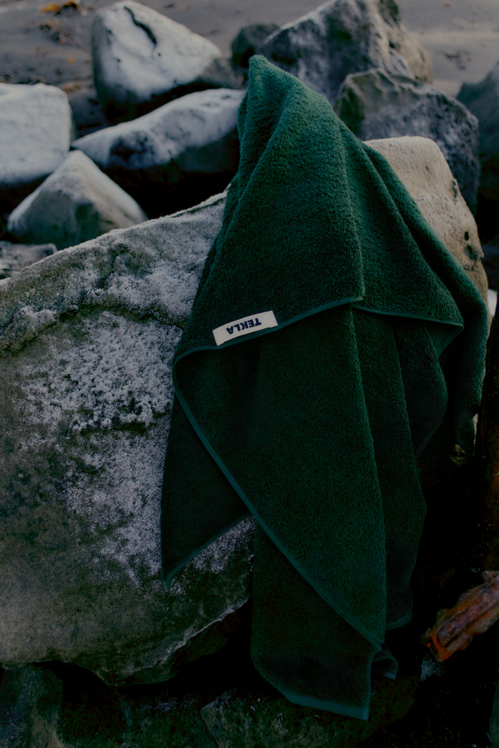 Organic Cotton Towels & Bath Mat | Forest Green