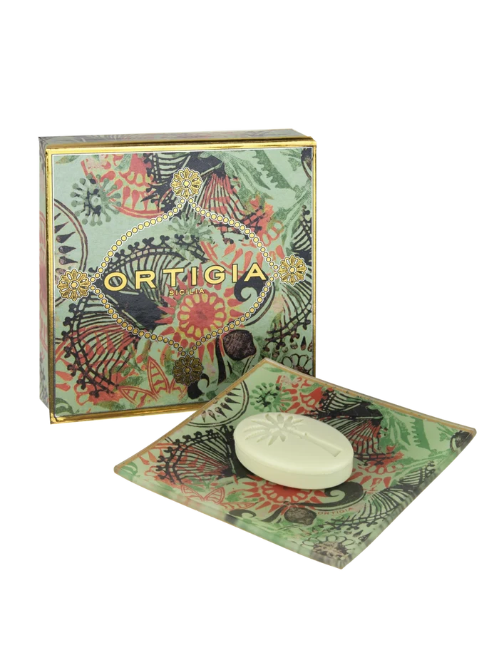 Ortigia Fico d'India Glass Plate & Soap