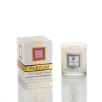 Pairfum London The Snow Crystal Candle Eau de Parfum in Pink Lavender, 200g, with a sleek glass container and elegant design.