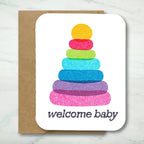 Paper Chain Studios Welcome Baby Greeting Card