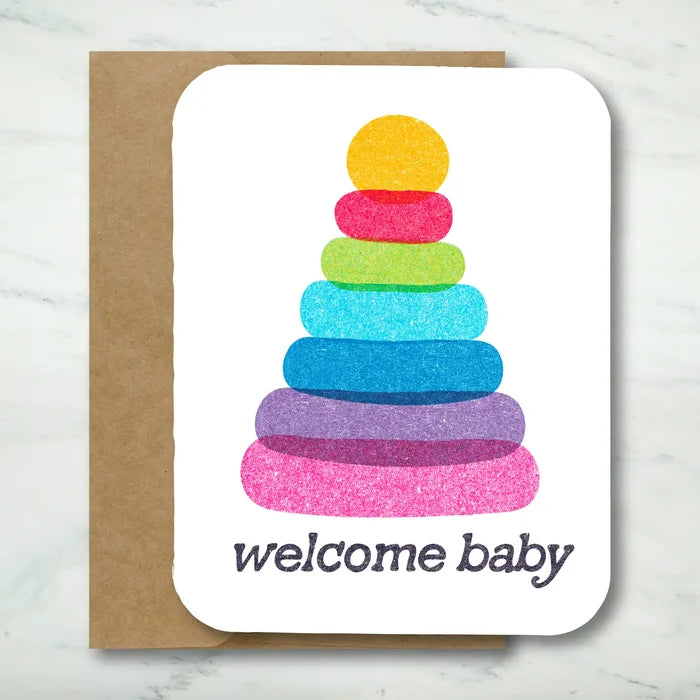 Paper Chain Studios Welcome Baby Greeting Card