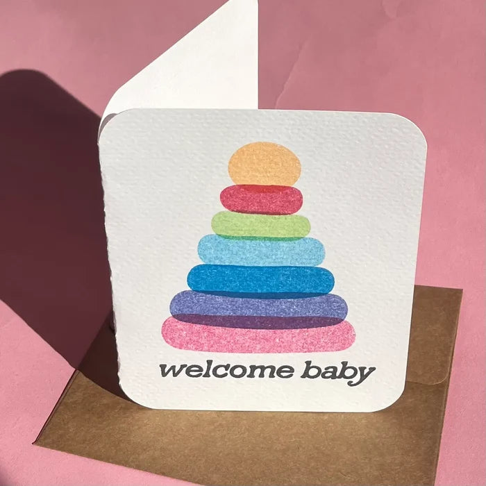 Paper Chain Studios Welcome Baby Greeting Card