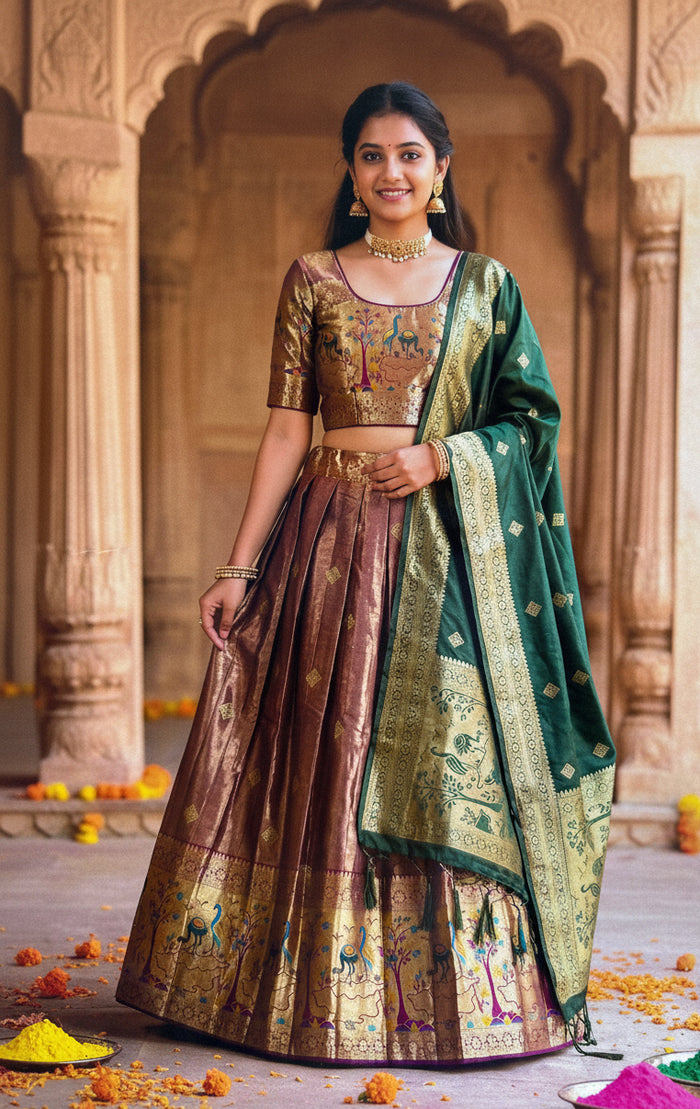 Pattu Lehenga for teenagers