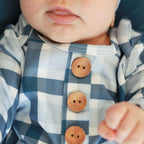 Paxton's Plaid Baby Knot Gown & Hat Set