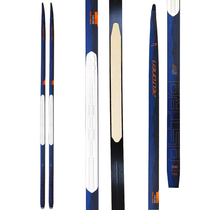 A product picture of the Peltonen ASTRA SKIN JR Skis + Basic NNN Bindings