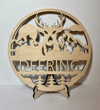 Personalized deer sign, personalized wood sign home decor