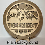 Personalized deer sign, personalized wood sign home decor