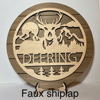 Personalized deer sign, personalized wood sign home decor