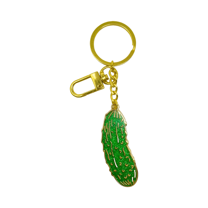 Pickle Enamel Keychain