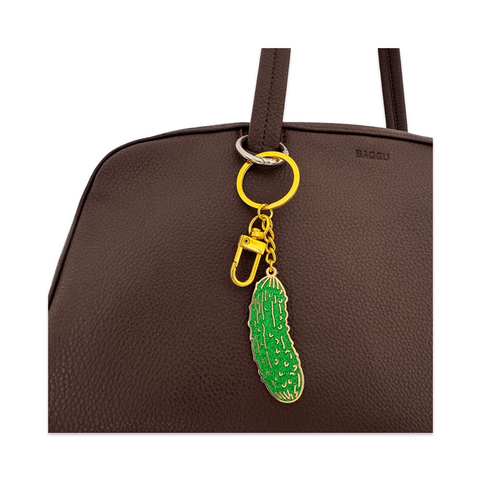 Pickle Enamel Keychain