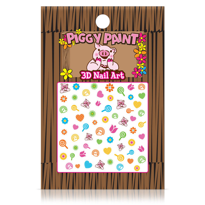Piggy Paint 3-D Nail Art Stickers - Blossom