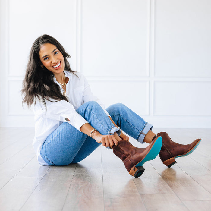 Plain Jane Bootie - Cognac
