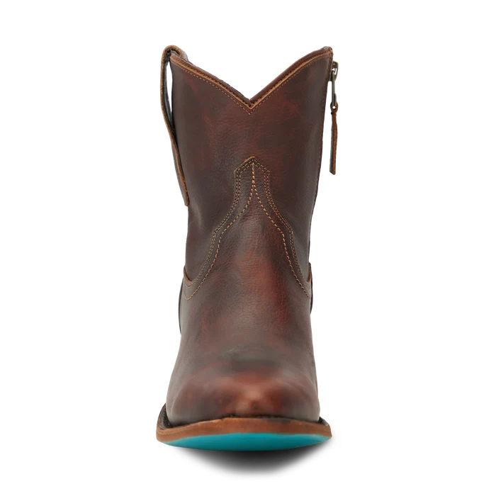 Plain Jane Bootie by Lane Boots Cognac| Bourbon Cowgirl
