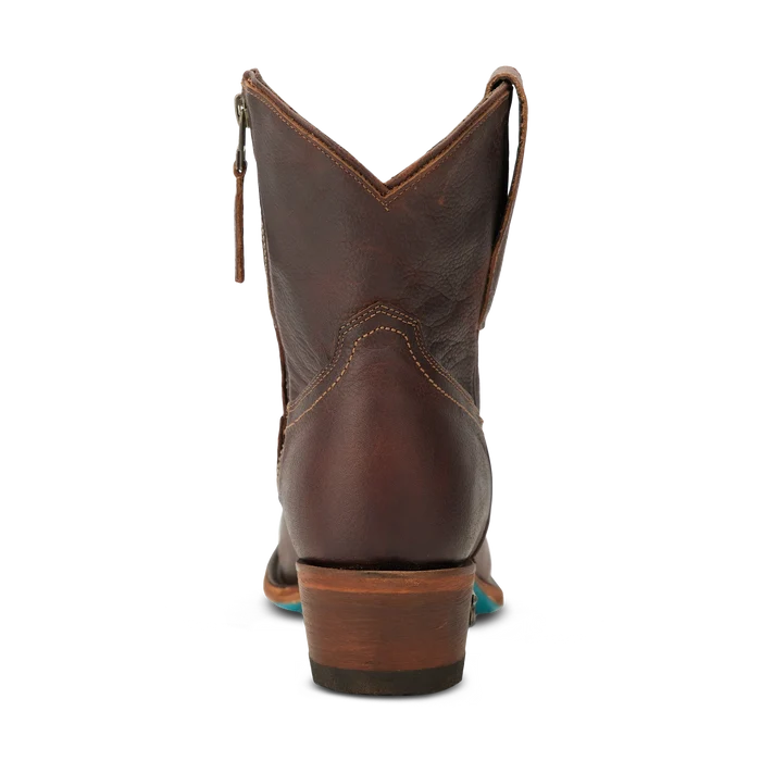 Plain Jane Bootie by Lane Boots Cognac| Bourbon Cowgirl