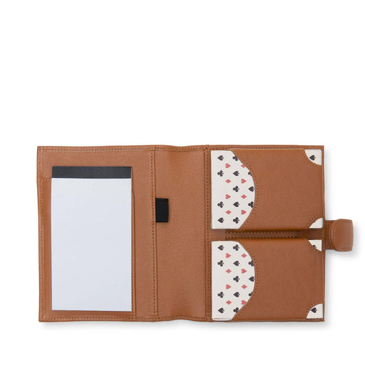 Playing-Card-Case-with-Notepad-Tan-K33-229-1R