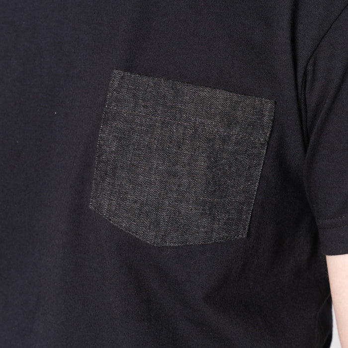 Pocket Tee - Black - Black Lightweight Denim - Black by Naked & Famous Denim