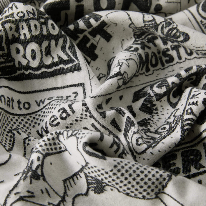 Polar Skate Co. Newspaper Picnic Blanket White/Black
