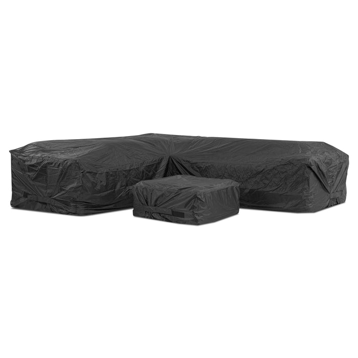 Puglia 90"x100" Corner Sectional Set - Protective Cover | Black