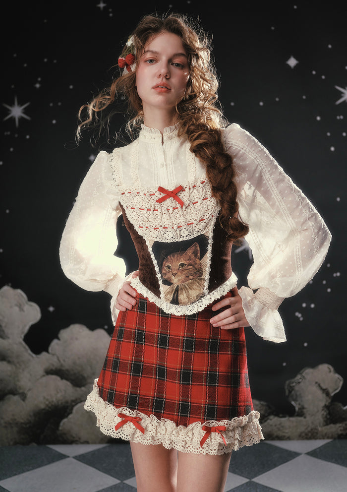 Puppet Cat Noel Skirt