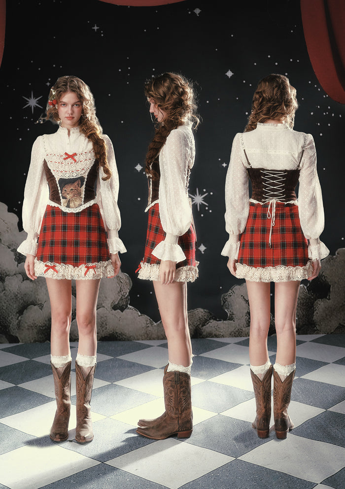 Puppet Cat Noel Skirt
