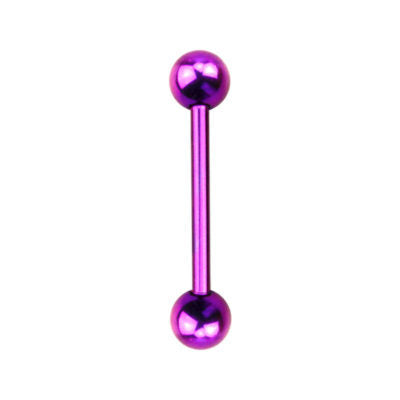 Purple Plated Surgical Steel Barbell 12mm / Surgical Steel / Purple Barbell