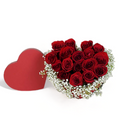 Red Rose Valentine’s Day Hand-Tied Bouquet – gift basket with this hand-tied bouquet features 17 stunning roses and this gift set features 17 roses