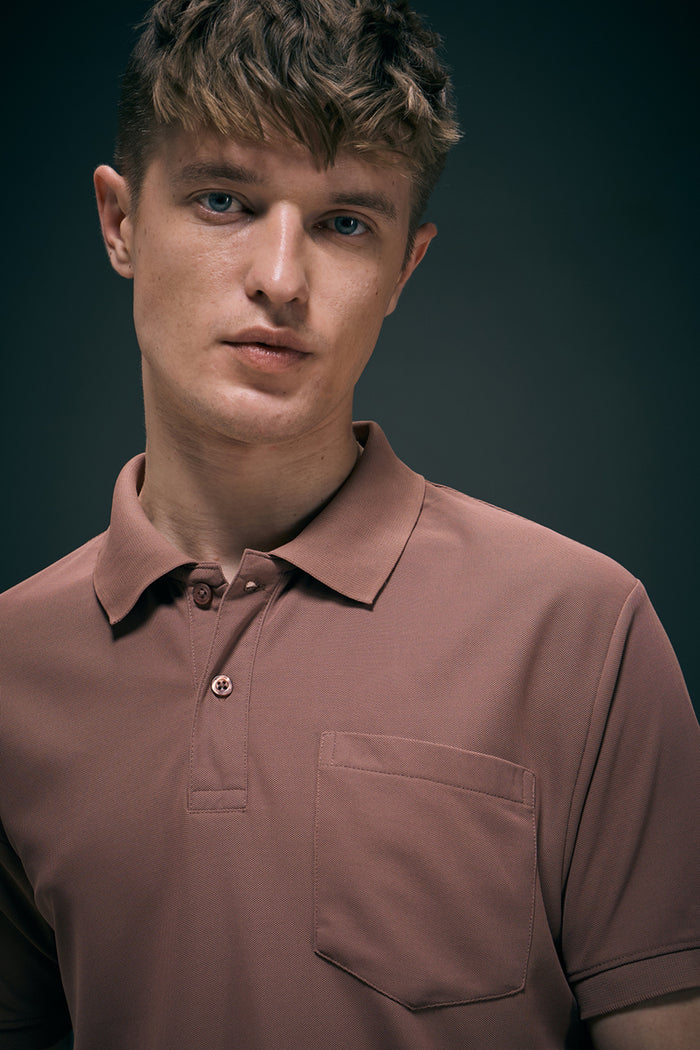 Rich Maroon Smart Tech Pocket + Polo T-shirts Maxzone Clothing