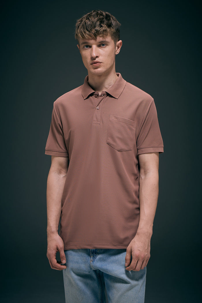 Rich Maroon Smart Tech Pocket + Polo T-shirts Maxzone Clothing