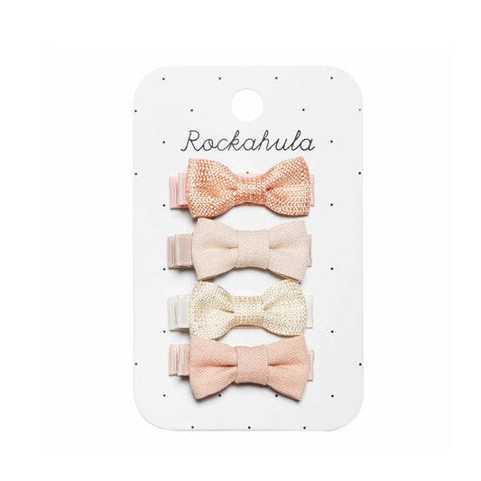 Rockahula Linen Mini Bow Clips