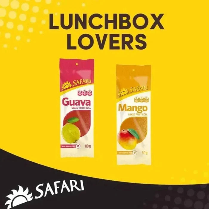 Safari Fruit Roll Guava 80g healthy gluten-free guava snack high fiber low fat