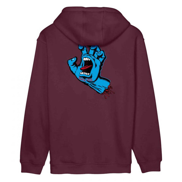 Santa Cruz Screaming Hand Hoodie Dark Cherry
