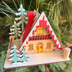 Scandinavian Light-up Lodge Ornament