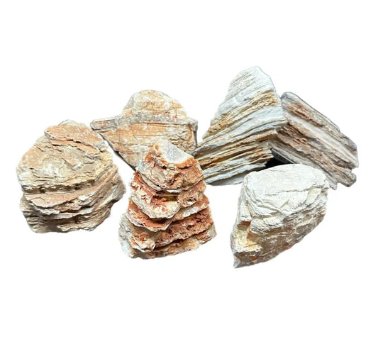 Layered earth-toned Scenery Rock with striated sedimentary surfaces