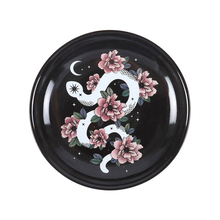 Serpentine Floral Snake Trinket Dish
