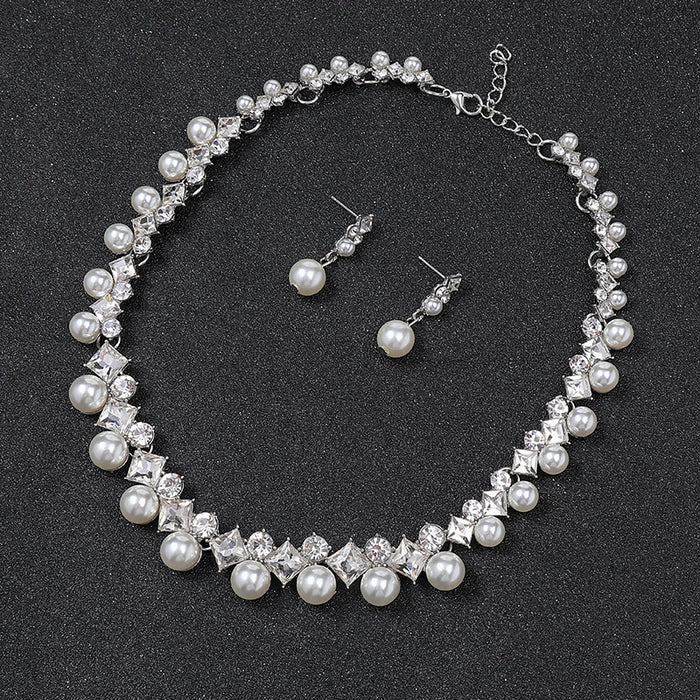 SET675 - Pearl Gem Necklace Jewellery set