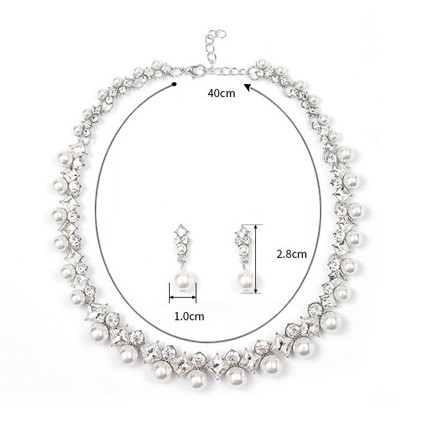 SET675 - Pearl Gem Necklace Jewellery set