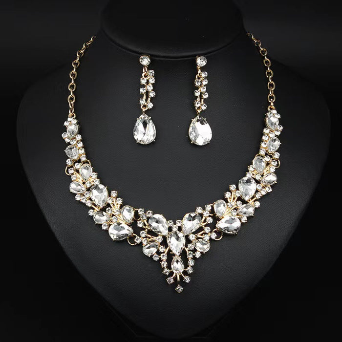 SET696 - Crystal Water Drop Necklace Set